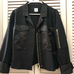 CAbi Black Jacket with Gold Accents